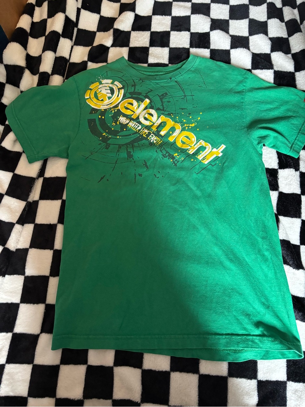 XLARGE green and yellow element tshirt
